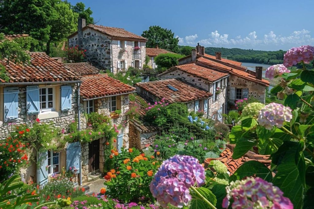 Ce village occitan, perché sur une colline, offre un panorama exceptionnel sur la Garonne