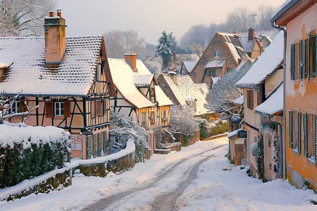 Classé parmi les plus beaux villages de France, ce lieu enchanteur brille de magie durant la période de l'hiver