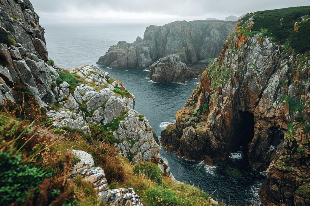 Un trésor naturel en Bretagne évoquant les landes et falaises irlandaises