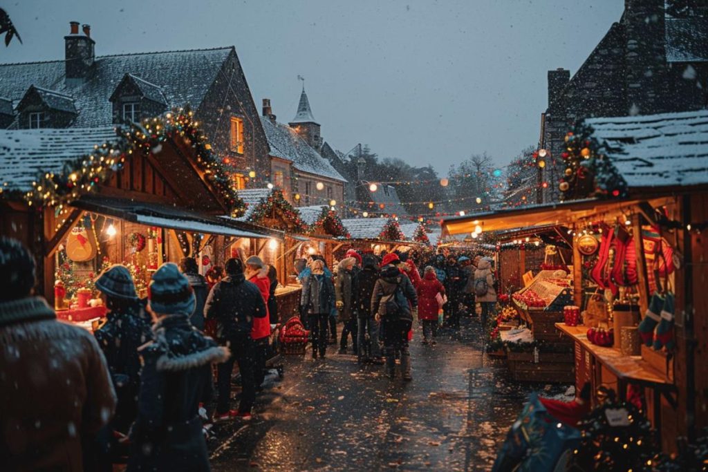 Ce marché de Noël, le plus animé de Bretagne, est l’endroit parfait pour une ambiance festive et chaleureuse.