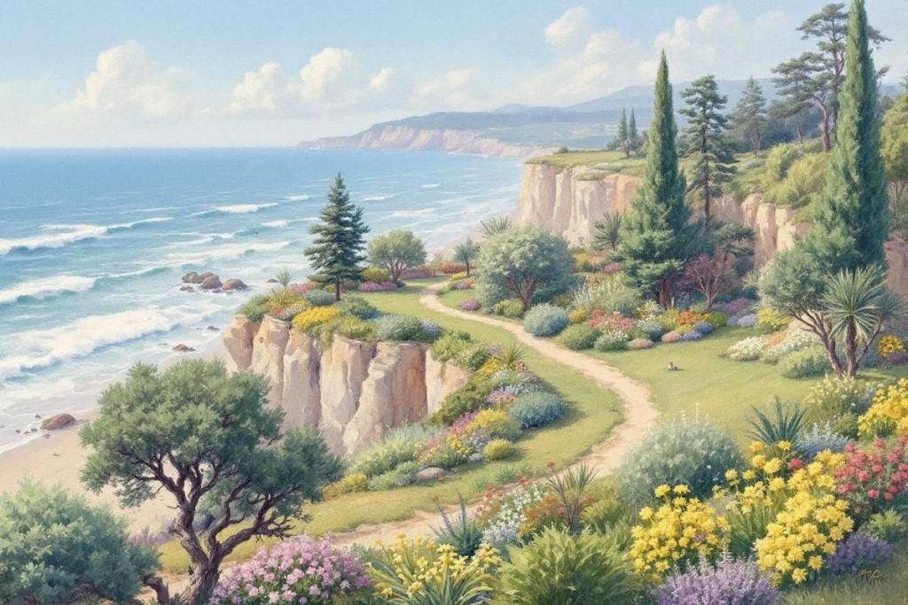Ce sublime jardin normand, perché sur une falaise en bord de mer, est l'un des plus beaux de France