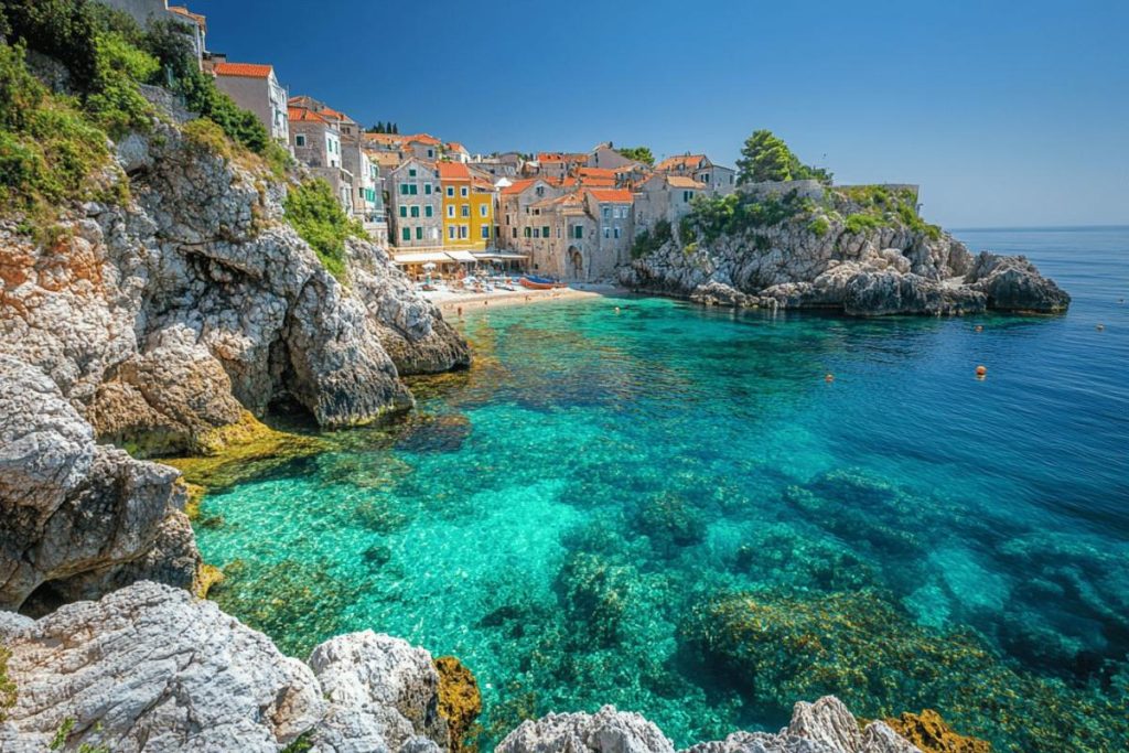 Ce rivage méditerranéen semble sorti d’une carte postale croate