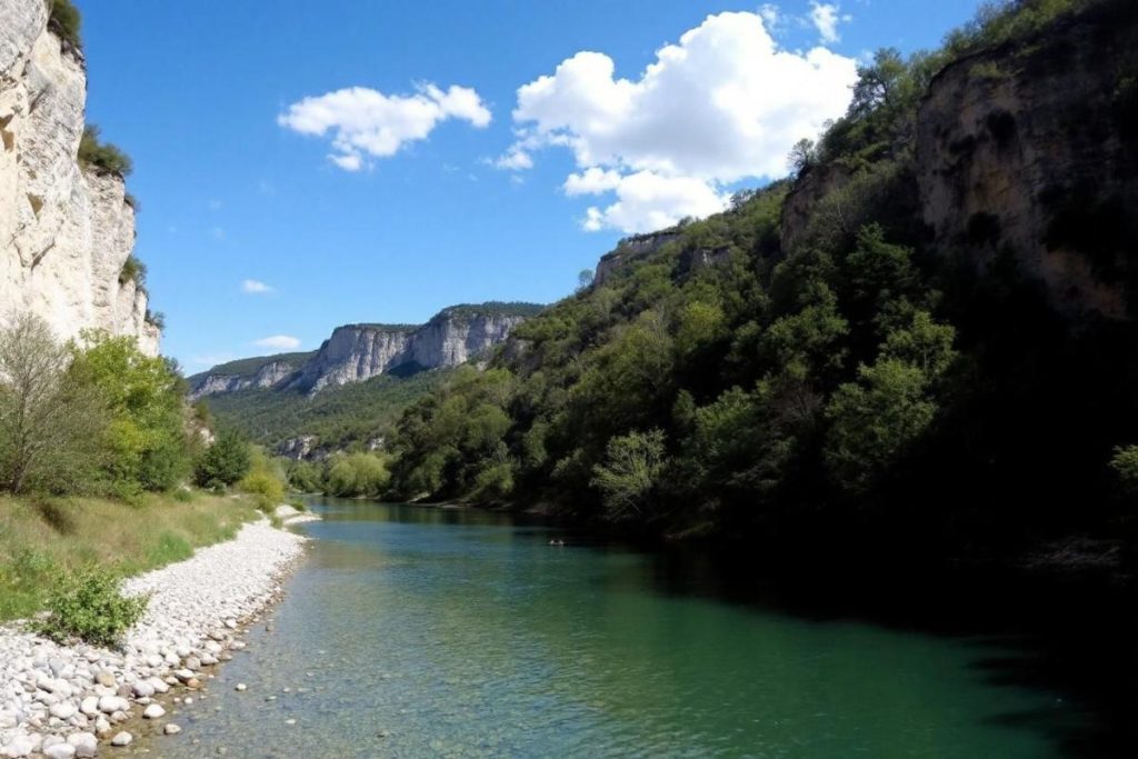 Ce canyon oublié de l’Ardèche offre des falaises de calcaire spectaculaires et une rivière sculptée depuis des millénaires