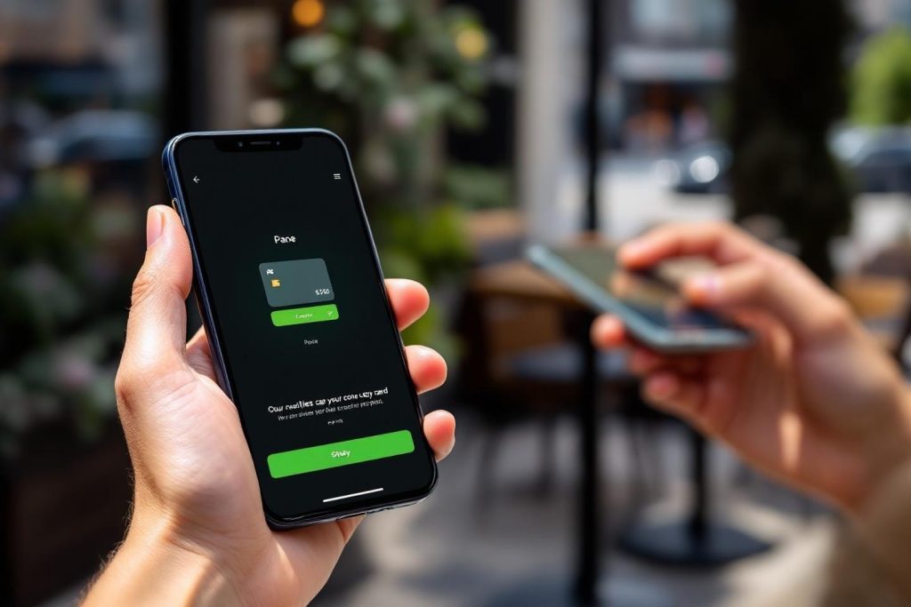 Écran de smartphone affichant un formulaire de paiement en ligne