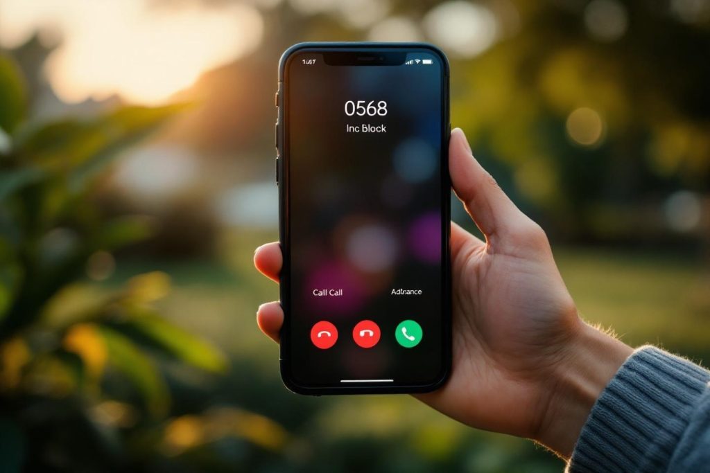 Smartphone affichant un appel entrant avec boutons accepter refuser