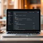 Écran d'ordinateur portable affichant les paramètres de Gmail