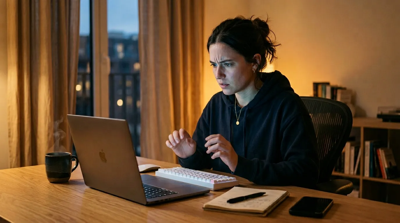 Travail en soirée concentré