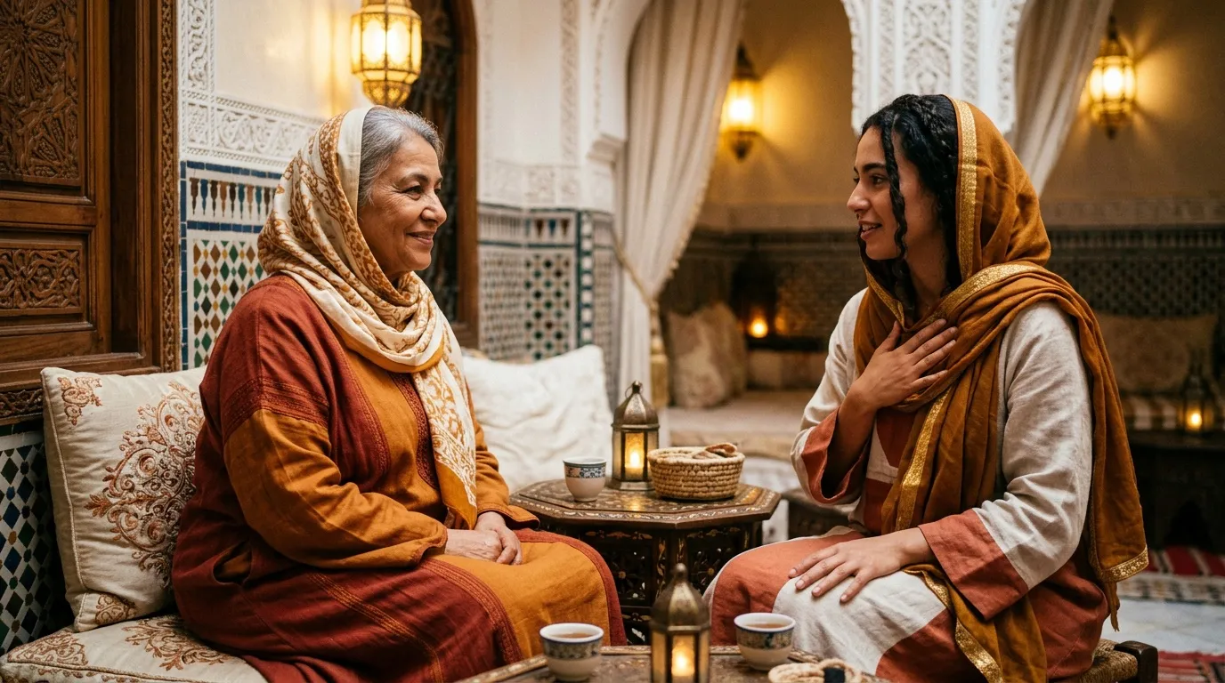 Conversation entre deux femmes marocaines
