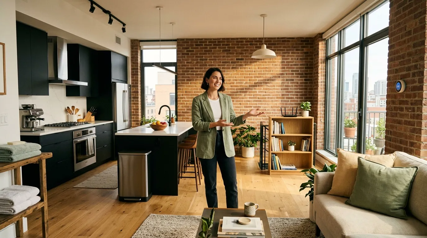 Loft moderne avec cuisine ouverte