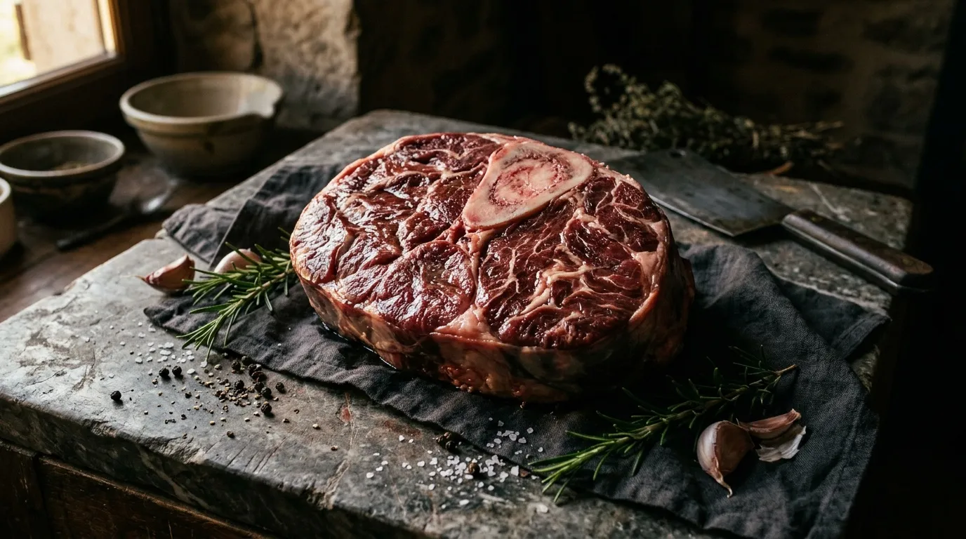 Steak premium sur ardoise noire