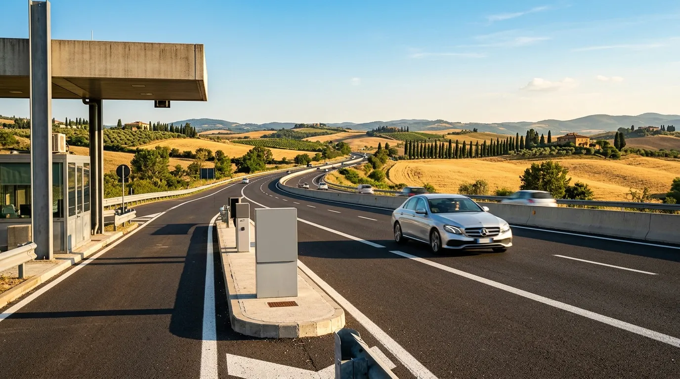 Autoroute en Toscane avec péage