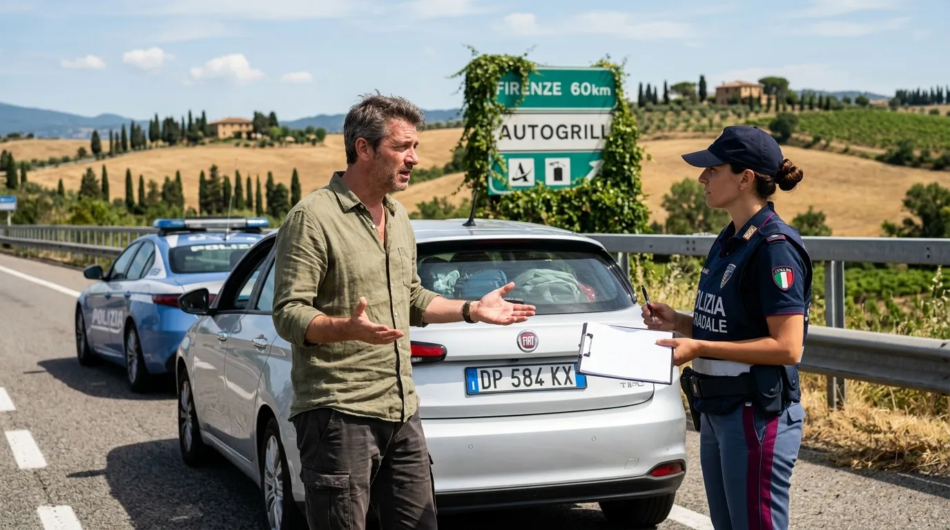 Contrôle routier en Toscane italienne