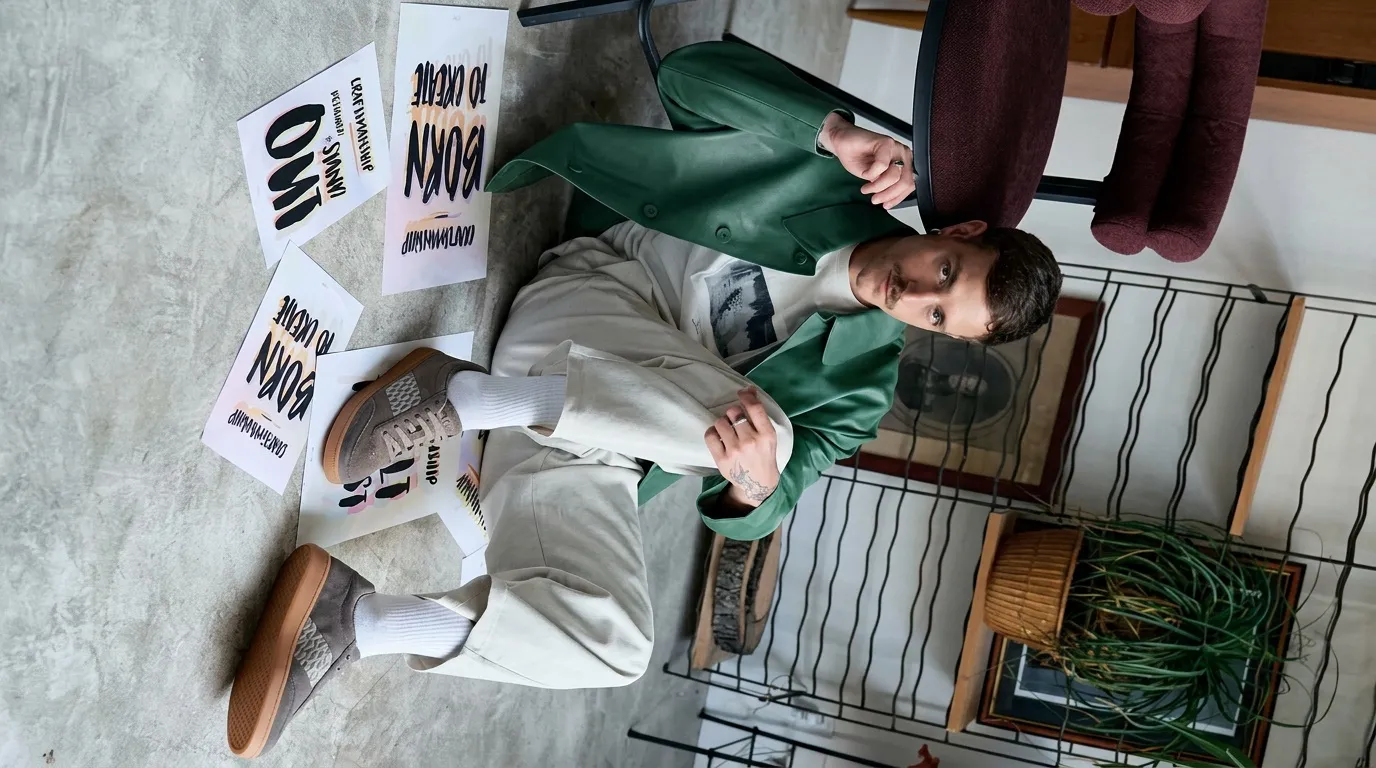 Homme tenant des pancartes lors d'une manifestation intérieure