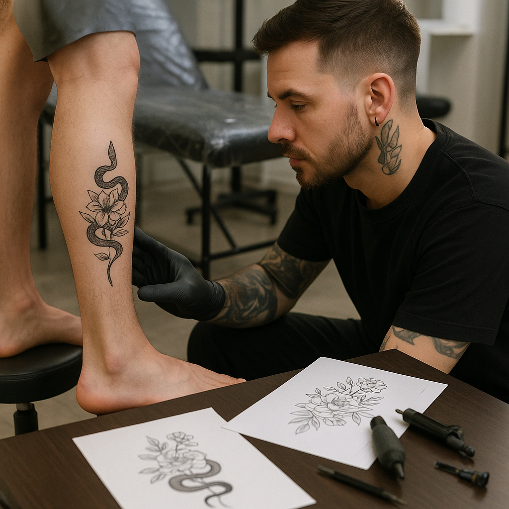 Prix tatouage mollet : choisir un tatoueur à l’aise avec cette zone