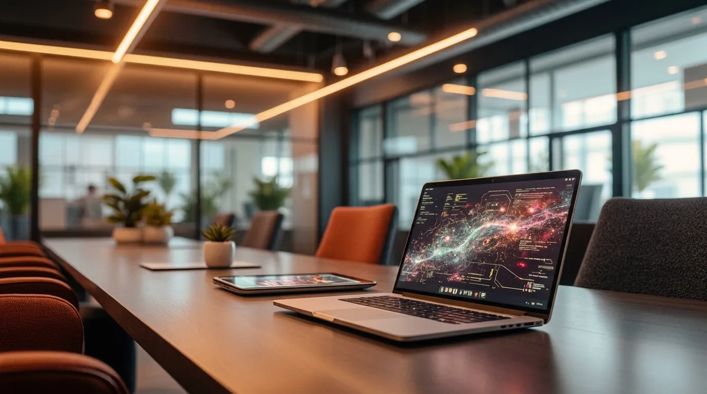 Salle de réunion moderne avec technologie