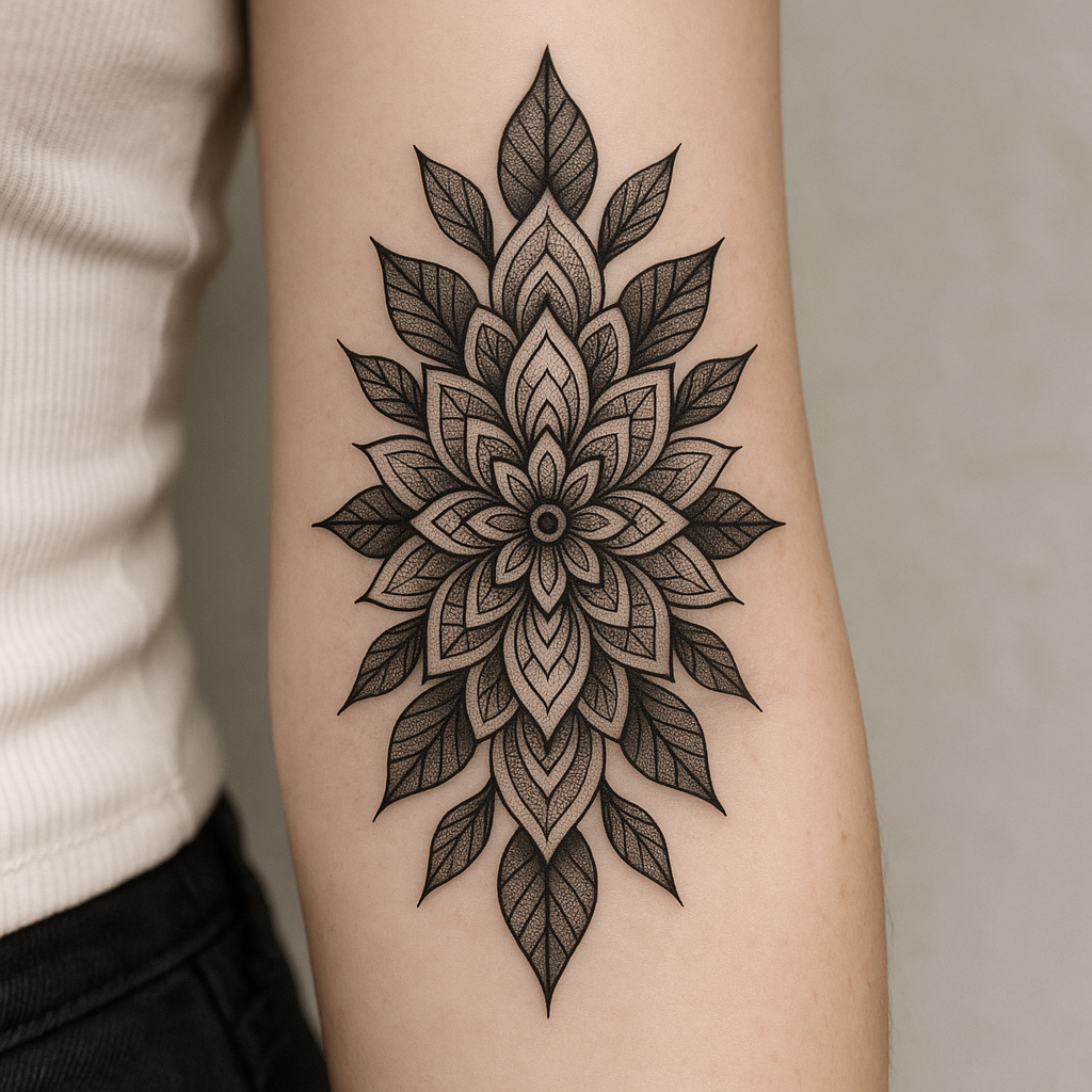 Le tatouage fleur et mandala