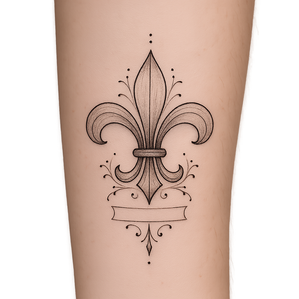 La fleur de lys avec une date