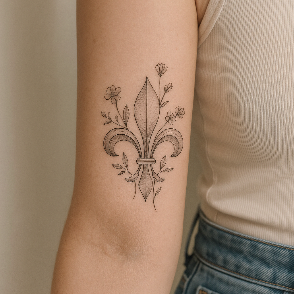La fleur de lys avec des fleurs