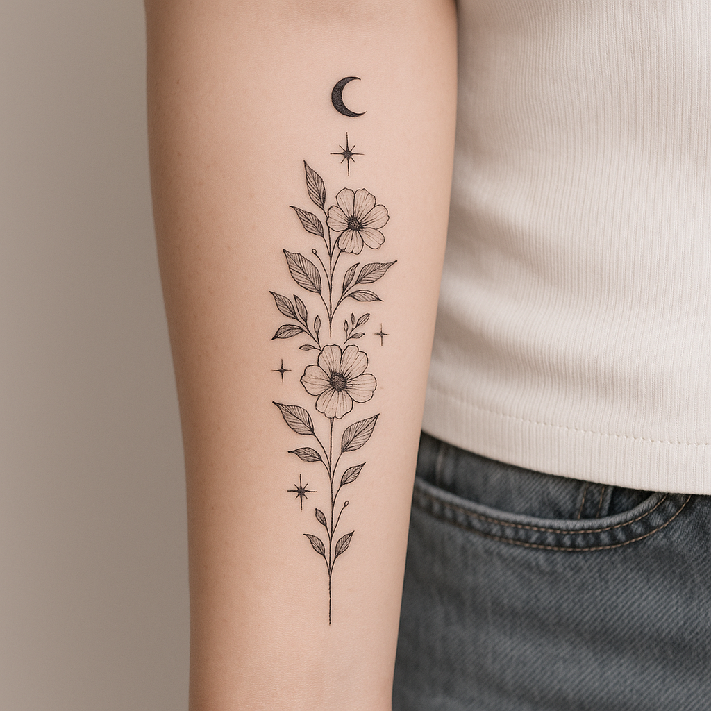 Le tatouage vertical sur l’avant-bras
