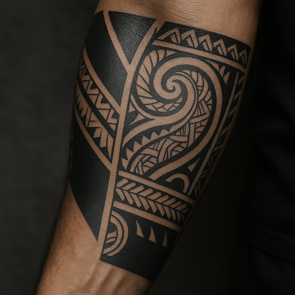 Le tatouage en aplats noirs