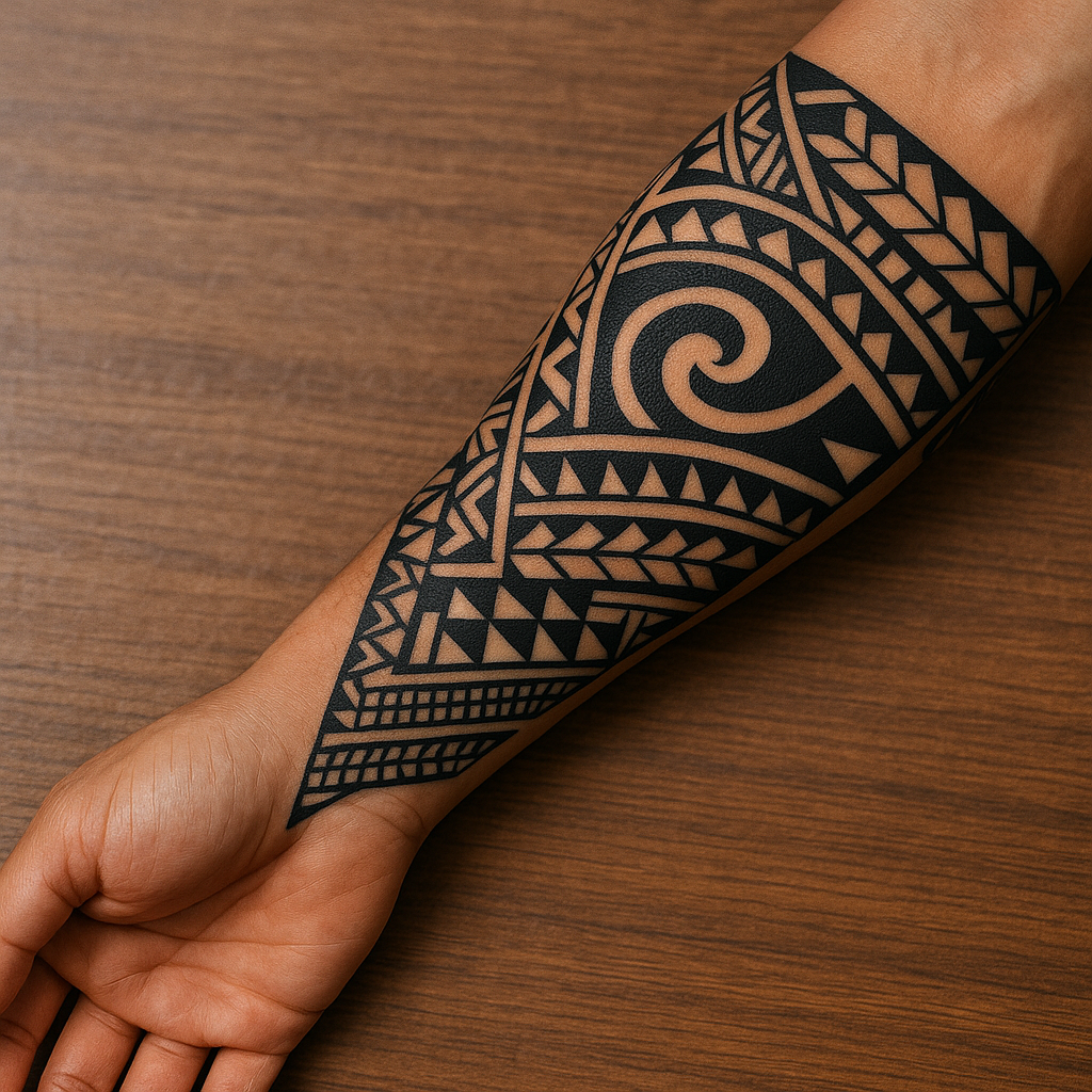 Le tatouage qui descend vers le poignet