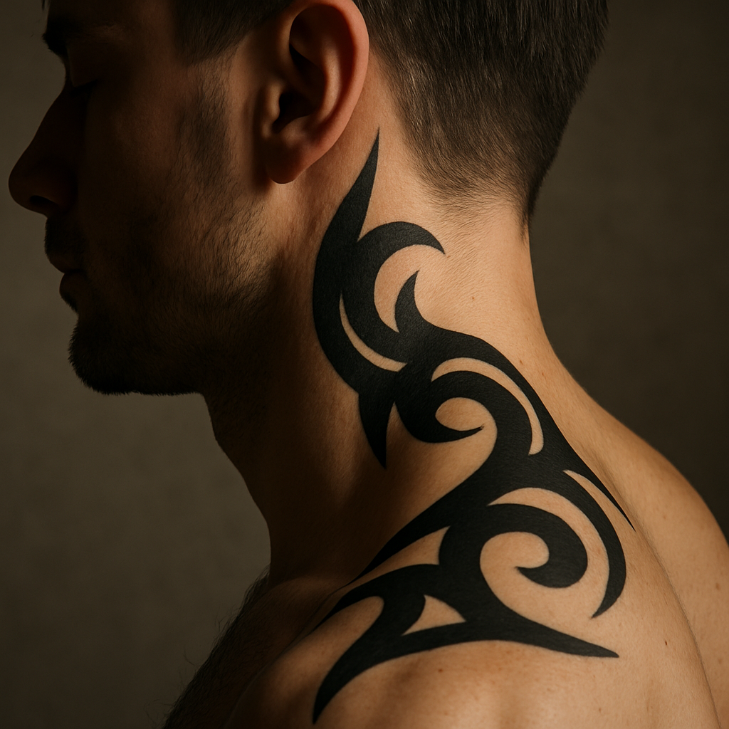 Le tatouage tribal dans le cou : un choix fort, pas un simple motif