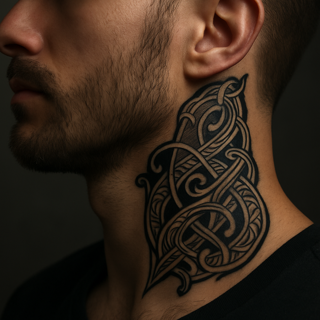 Le tatouage viking dans le cou : un choix fort, pas un simple effet de style