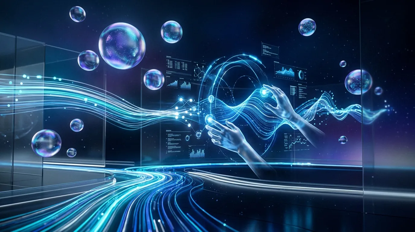Visualisation des données numériques futuriste
